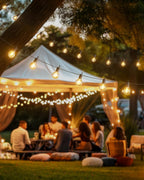 Brightown Outdoor String Lights 29 Feet G40 LED Patio Lights, Plug-in, 13 Plastic Edison Bulbs(1 Spare), Waterproof Connectable Hanging Light for Backyard Porch Balcony Party Decor, E12 Base, Black