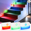 3 Pack Motion Sensor Stair Lights for Indoor, Wireless RGB Battery Operated Night Light, Led Stick On Hallway Closet Under Cabinet Step Portable Lamp for Bedroom Kitchen Bathroom