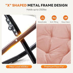 Sweetcrispy Comfy Chair for Adults, Foldable Living Room Chair, Soft Faux Fur Lounge for Bedroom Dorm Rooms, Comfortable Reading Chair for Teens, X-Large
