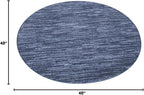 Nourison Home Nourison Essentials Navy Blue 4' x Round Area Rug - Easy Clean, Non Shedding, Bed Room, Living Room, Dining Room, Kitchen (4' x Round)