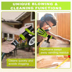 Paint Sprayer 700W, Electric HVLP Paint Spray Gun, with 4 Nozzles and 3 Patterns Cleaning & Blowing Joints Easy to Clean for Garden Chairs Fence Door Cabinets Home Interior Walls etc. VF803 Dark Green