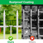 Metal Decorative Garden Fence 36" H x 28" W (5 Panels, Total Length 11.6 feet), Metal Border Folding Fence, Landscape Fencing Dog Fence Pet Fence for Flower Bed, Yard, Animal Barrier (White)