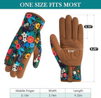 Trifabricy Gardening Gloves for Women, Breathable leather Garden Gloves with Grip, Thorn-Proof Puncture-Resistant Work Gloves