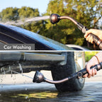 RESTMO Watering Wand, Heavy Duty Metal Garden Hose Wand with Thumb Flow Control, 15-Inch Long Hose Nozzle Sprayer with 10 Spray Patterns, Ideal to Water Hanging Baskets and Shrubs, Oil Rubbed Bronze