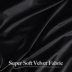 NICETOWN Black Velvet Valance Curtains for Windows 16 inch Length, Kitchen Window Treatment Room Darkening, W52 x L16, 1 Panel