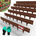 20ft (6-Pack) Cor-Ten Steel Landscape Edging – 40" x 8" Flexible Pre-Applied Rust Patina Garden Border