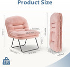 DUMOS Comfy Saucer Chair,Foldable Padded Chairs for Bedroom, Dorm & Gaming, Foldable Fashion Floor Chair with Back Support for Small Spaces,Hot New Pink