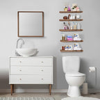 Sorbus Floating Shelves for Wall, Bathroom Shelves Wall Mounted for Kitchen, Bedroom, Living Room, Bathroom Storage, Over Toilet, Hanging Book Shelf for Ｗall Home Decor (Mahogony, 5 Pack)