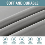 H.VERSAILTEX Grey Blackout Curtains for Bedroom Thermal Insulated Room Darkening Blackout Curtain Panel for Door, Window Panel Drapes - 1 Panel - 52 inch Wide by 120 inch Long, Dove Gray, Grommet Top