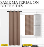 NICETOWN Bedroom Blackout Long Curtains and Drapes, Set of 2, 55 by 120 Inch, Cappuccino, Window Treatment Thermal Insulated Solid Grommet Blackout Draperies for Bedroom