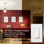 Lutron Diva LED+ Dimmer Switch for Dimmable LED, Halogen and Incandescent Bulbs, 150W/Single-Pole or 3-Way, DVCL-153P-AL, Almond (Pack of 2)