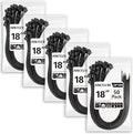 Large Zip Ties 18 inch (250 Pack), Long Zip Ties Heavy Duty with 220 lb Tensile Strength, Big Cable Ties, Black, by ANOSON