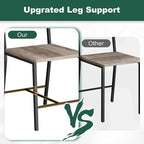 Shintenchi Kitchen Table Chairs Set of 4, Dining Table Set for 4 with Bench and Chairs, 4 Pieces Kitchen Table Set with Storage Rack & Metal Frame for Small Space, Gray