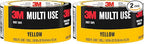 3M Multi-Use Colored Duct Tape, Yellow with Strong Adhesive and Water-Resistant Backing, Multi-Surface Duct Tape for Indoor and Outdoor Use, 1.88 Inches x 20 Yards, 1 Roll (3920-YL)(Pack of 2)