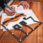 Saker Contour Gauge Profile Tool- Adjustable Lock-Precisely Copy Irregular Shape Duplicator -Irregular Welding Woodworking Tracing - Must Have Tool for DIY Handyman, Construction (Connection Package)