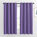 NICETOWN Blackout Curtains 63 inches Long, Grommet Window Treatment Energy Saving Thermal Drapes Room Darkening for Living Room/Bedroom, 2 Panels, W46 x L63, Lilac Purple