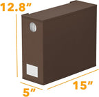 SpaceAid 8 Pack Bed Sheet Organizers and Storage, Foldable Linen Closet Organizer, Set Folder Keeper With Window XL (Queen & King Size) Bedding Container (Brown)