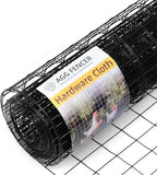 24in x 100ft Black Hardware Cloth 2x3 inch 16Ga PVC Coated Wire Mesh Vinyl Coated Fence, Welded Metal Chicken Wire Fencing Roll, Garden Plant Fencing, for Chicken Coop and Home Improvement