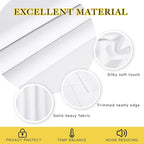 NICETOWN White Room Darkening Curtain 63 inches Long for Living Room - Grommet Solid Thermal Insulated Grommet Light Blocking Window Treatment for Bedroom (1 Panel, W46 x L63)