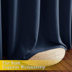 NICETOWN Bedroom Window Blackout Curtain Panel - Thermal Insulated Blackout Drape/Drapery for Loft, Guestroom (Navy, 1 Panel, 80 x 84 inch)