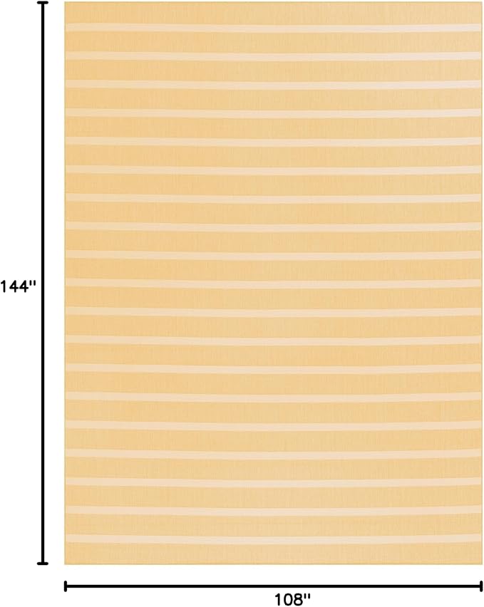 Nourison Home Positano Yellow Ivory 9' x 12' Area Rug - Easy Clean, Non Shedding, Bed Room, Living Room, Dining Room, Kitchen (9' x 12')