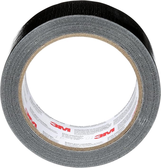 3M Multi-Use Colored Duct Tape, Black with Strong Adhesive and Water-Resistant Backing, Multi-Surface Duct Tape for Indoor and Outdoor Use, 1.88 Inches x 20 Yards, 1 Roll (Pack of 2)
