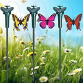 3 Pcs Solar Flying Moving Fluttering Waterproof Garden Stakes Decorations for Home Yard Pathway Garden Landscape Christmas Outdoor Indoor Centerpieces Gift Decorations (Butterfly)