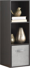 Whitmor 3 Cube Storage Organizer, 3 Tier Stackable MDF Wood Bookcase, Open Storage Display Bookshelf, Storage Cabinet for Living Room, Bedroom, Home, Office, 12.2" L x 11.7" W x 35.6" H, Espresso