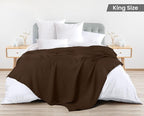 Utopia Bedding Brown 100% Cotton Waffle Blanket 300 GSM [King - 90x108 Inch] Soft Lightweight Breathable Bed Blanket for All Season