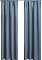 ECLIPSE Kendall Modern Blackout Thermal Rod Pocket Window Curtain for Bedroom or Living Room (1 Panel), 42" x 63", Slate