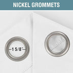 H.VERSAILTEX White Window Curtains 63 Inch Length Thermal Insulated Window Treatment Panel for Living Room Grommet Curtain Drape for Bedroom (1 Panel), 52" W x 63" L