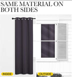 NICETOWN Greyish Purple Blackout Curtains 63 inches Length for Kitchen, 2 Panels, 34" Wide, Thermal Insulated Decoration Drapes for Small Window