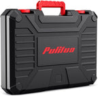 PULITUO 148-Piece Home Drill Set with 12V Red Cordless Drill, Hand Tools, Tool Box, Ideal for Men, Women, and DIY Enthusiasts for Home Improvement.