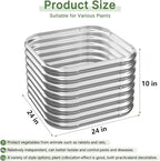 4 PCS Galvanized Raised Garden Bed Outdoor, Metal Garden Bed for Vegetables, Above Ground Garden Box for Flower, Steel Raised Beds for Gardening - 2FT