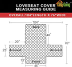 Easy-Going Reversible Loveseat Couch Cover for 2 Cushion Couch Sofa Cover for Dogs Water Resistant Furniture Protector with Foam Sticks Elastic Straps for Pet (Loveseat, Pink/Beige)