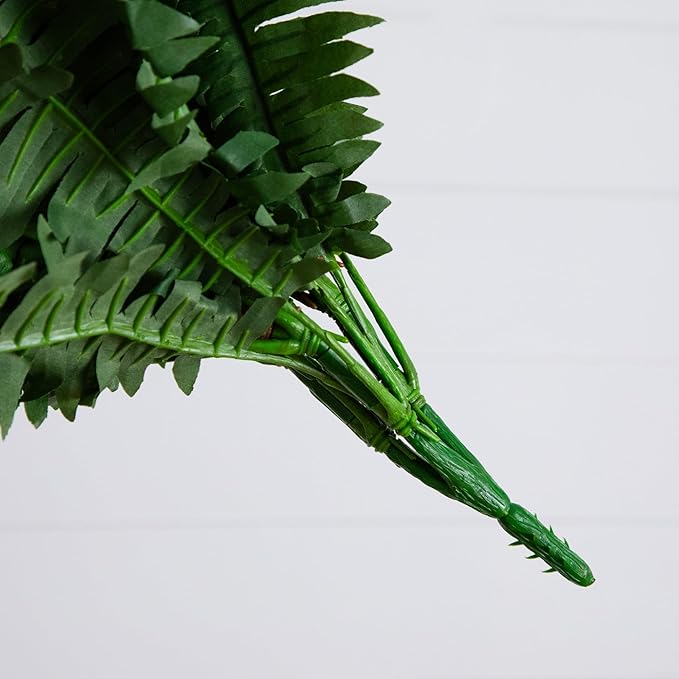 Nearly Natural 40-in Artificial Boston Fern, Large Hanging Fake Plant Wall Decor with 56 Fronds, Faux Fern Vines that Look Real for Home and Office Decor