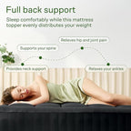Ultra Soft California King Size Mattress Topper - Viscose Made from Bamboo Pillow Top Mattress Pad for Back Pain Relief - Naturally Cooling for Hot Sleepers, Black