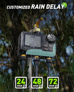 RAINPOINT 3 Zone Water Timer with Brass Inlet & Outlet, 3 Custom Watering Plans Sprinkler Timer, Featuring IP65 Waterproof,Rain Delay, Manual & Automatic Watering with Large LCD for Yard, 2026 Ver.
