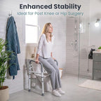 PELEGON Toilet Safety Rails (350 lb) - Adjustable Toilet Safety Frame & Rails, Toilet Safety Rail for Elderly Adults, Toilet Handles for Seniors, Toilet Bars for Elderly, Disabled & Handicap - White
