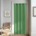 NICETOWN Door Curtain for Closet Doors 80 Inches Long 1 Panel, Blackout Doorway Curtain for Open Closet Bedroom, Room Divider Living Room for Privacy (Froest Green, 1 Panel, 46W x 80L)