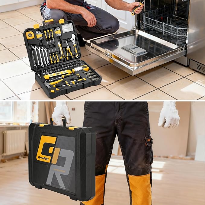 219PCS Tool Set Tool Kit For Home, Car Motorcycle Automotive Basic Dorm Starter Household Hand Tool Kits, Mechanics Tools Set For Women, Portable Plastic Tool Boxes Organizers And Storage Case
