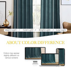 NICETOWN Greyish Blue Velvet Curtains and Drapes, Thermal Insulated Soft Window Velvet Curtains for Boys Bedroom Living Room Office, Room Darkening Drapes, 52" x 84", 2 Panels