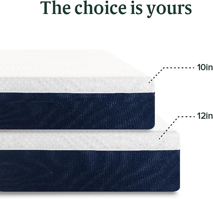 Zinus 12 Inch Queen Cooling Comfort Hybrid Mattress [New Version], Fiberglass Free, Medium Firm Feel, Motion Isolation, Certified Safe Foams & Fabric