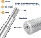 1/2inch 24Inch（H）x50Ft（L）19 Gauge Hardware Cloth Chicken Wire Fencing Hot-Dipped Galvanized Welded Chicken Wire Mesh Roll Metal Fence for Poultry Cage Home Improvement Projects