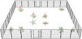 FXW Garden Fence Outdoor for The Yard – 32in(H) x 72.9ft(L) Heavy Duty Metal Animal Barrier for Dog and Rabbit, Decorative Dog Fence, 32 Panels, Silver