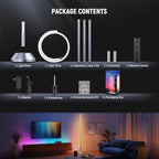 NEEWER Smart RGBW Floor Lamp, 1500lm LED Standing Corner Light Compatible with Alexa Google, APP Control/AI DIY/Music Sync/16 Million Colors, Ambience Lighting for Bedroom Living Room Home Decor, NF01