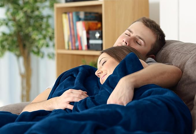 Utopia Bedding Fleece Blanket King Size Navy 300GSM Luxury Anti-Static Fuzzy Soft Microfiber Bed Blanket (90x102 Inch)
