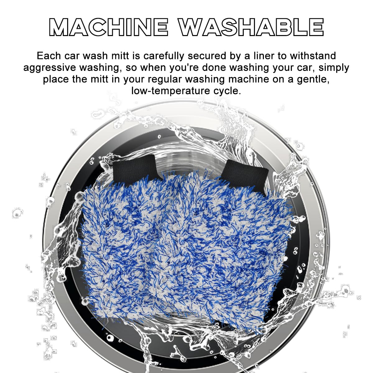 8"×10" Soft & Scratch-Free Premium Plush Microfiber Washing Glove