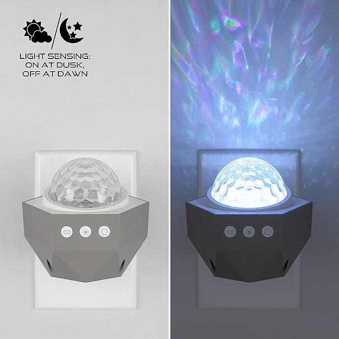 Enbrighten Galaxy Projector Plug in Night Light for Kids LED Lights for Bedroom Space Nightlight Aurora Playroom Game Room Lighting 70334-T1