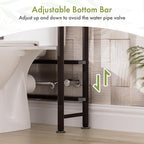 AmazerBath Bamboo Over The Toilet Storage Shelf, 2-Tier Over Toilet Bathroom Organizer Rack, Bathroom Shelves Over Toilet Space Saver, Espresso